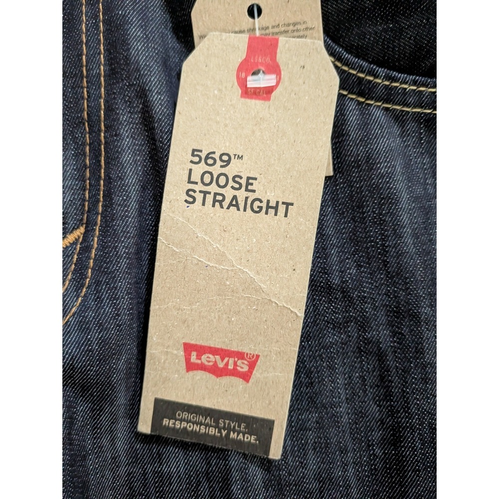 Levi's 569 Loose Straight Jeans Mens 29x32 Dark Wash Indigo Denim 00569-0127 NEW - Picture 6 of 6